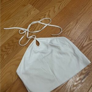 Zara White Halter Top